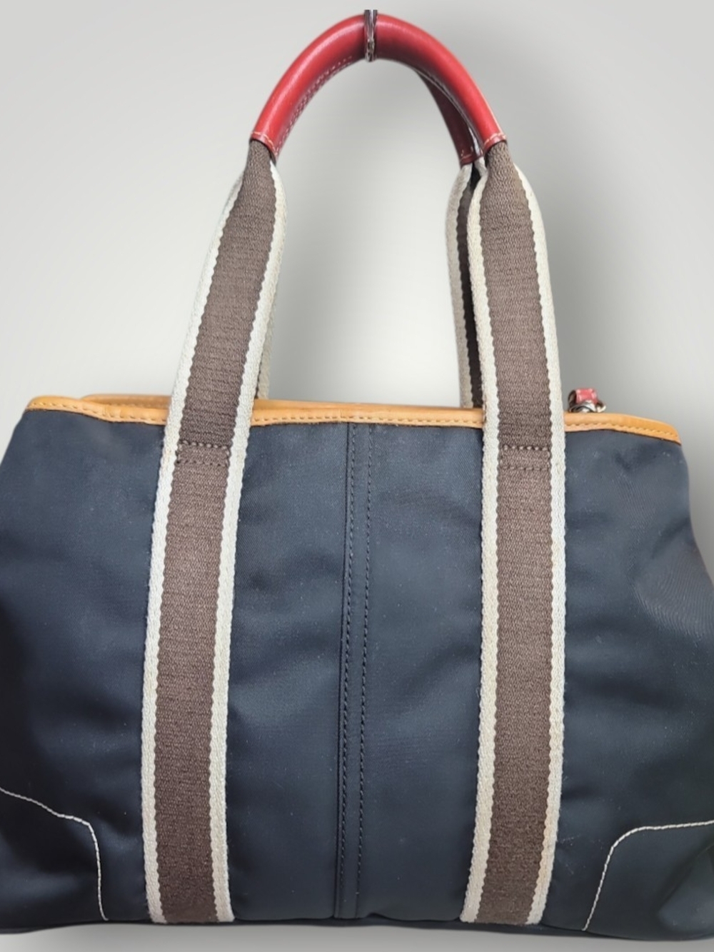 Coach Vintage Hamptons 2003 Black Tote and Canvas Straps Great Condition - Picture 4 of 11